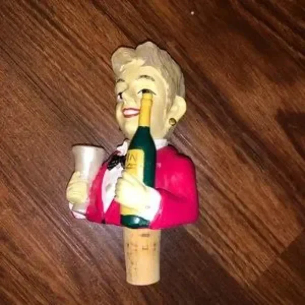 Noritake Waiter/Butler Figural Wine Bottle Topper Stopper